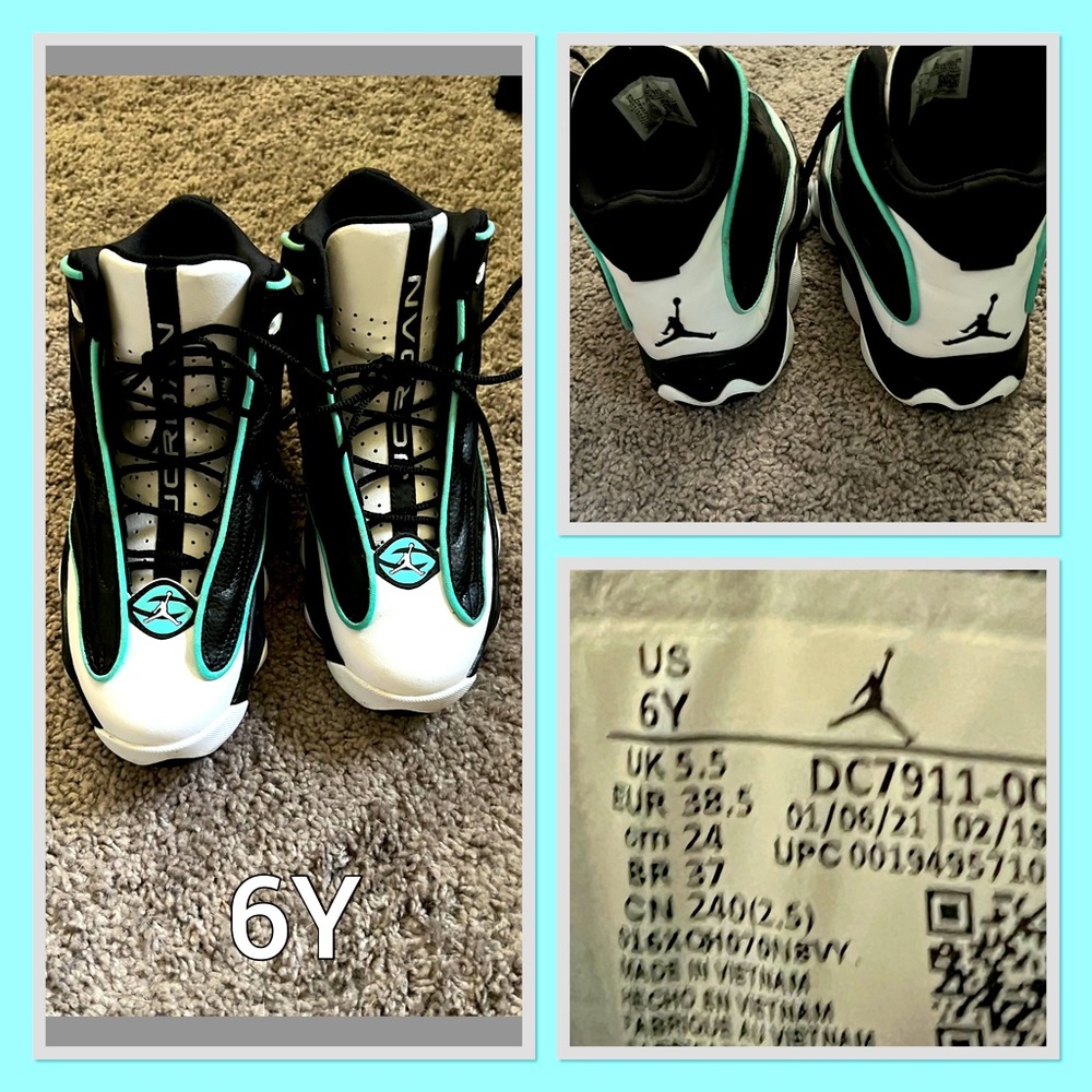 Jordan's Black/Tropical Twist/Smoke Grey/White 6Y